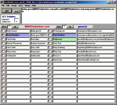 picture of emai address software that works with universal email programs