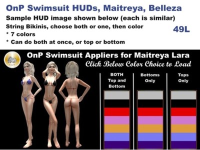 Swimsuits for Maitreya and Belleza Avatars