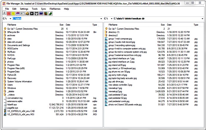 filemanager2b screen image